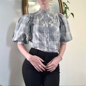 See by Chloe Balloon Sleeve Cropped Blouse